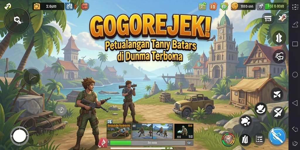 Tangkapan layar gameplay GOGOREJEKI yang menunjukkan eksplorasi dunia terbuka.