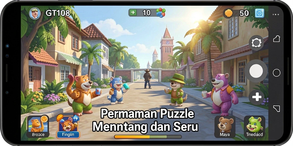 Tampilan gameplay GT108 yang menarik dan menantang.