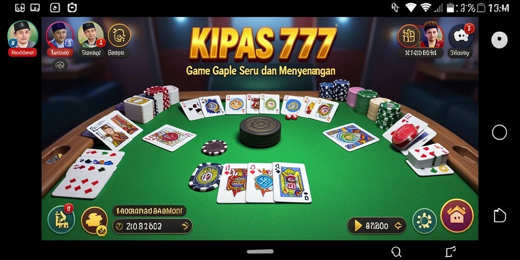 Tampilan gameplay seru KIPAS777 saat bermain Gaple.