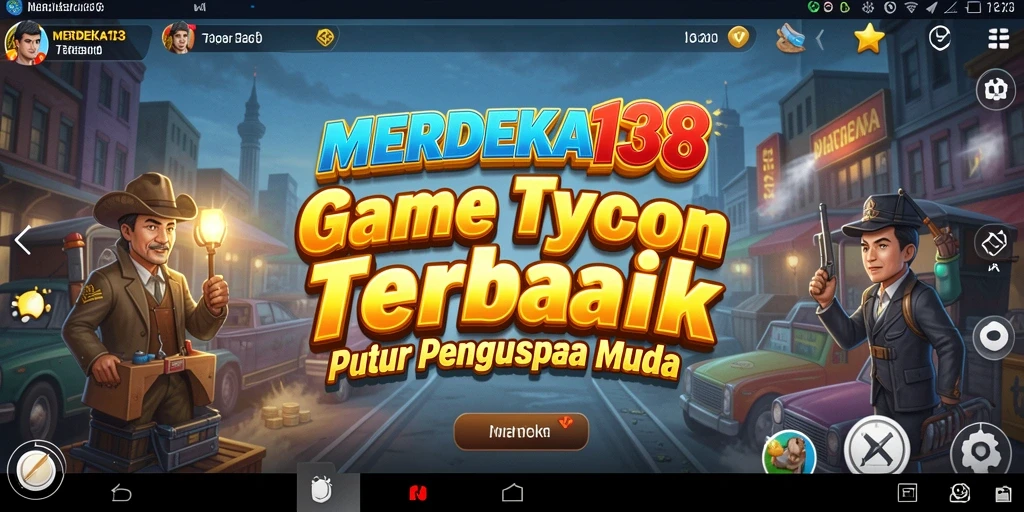 Gameplay menarik dalam MERDEKA138 yang menggambarkan manajemen bisnis Tycoon.