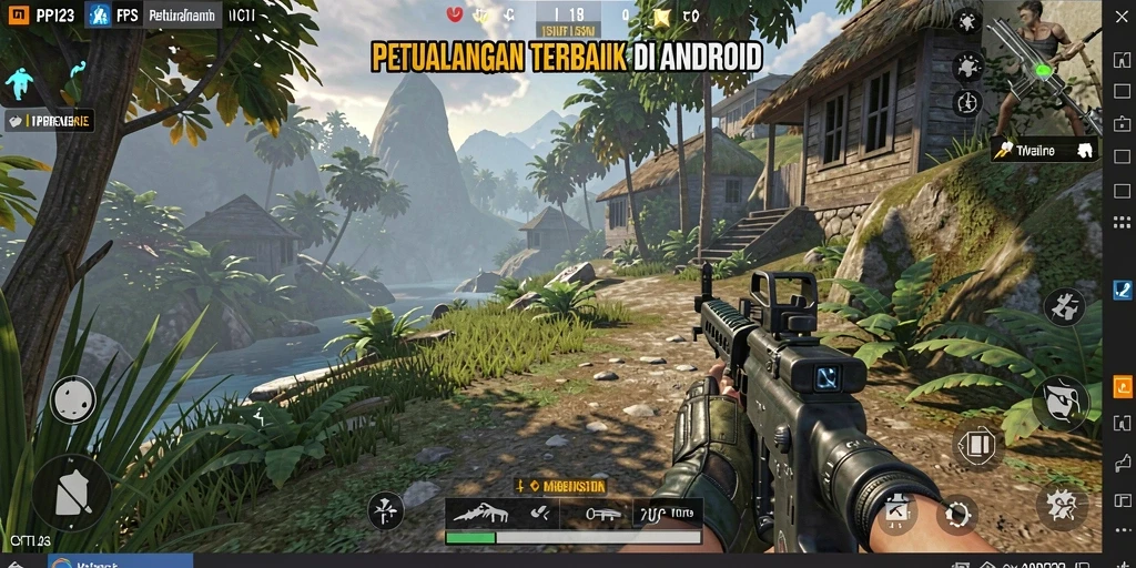 Tampilan gameplay PP123 yang intens dan menarik.