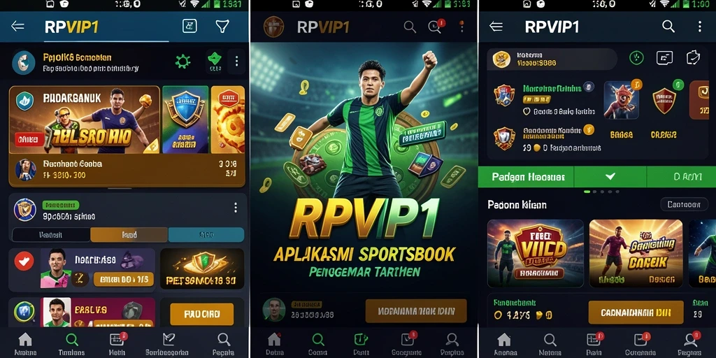 Tampilan gameplay menarik dalam aplikasi Sportsbook RPVIP1.