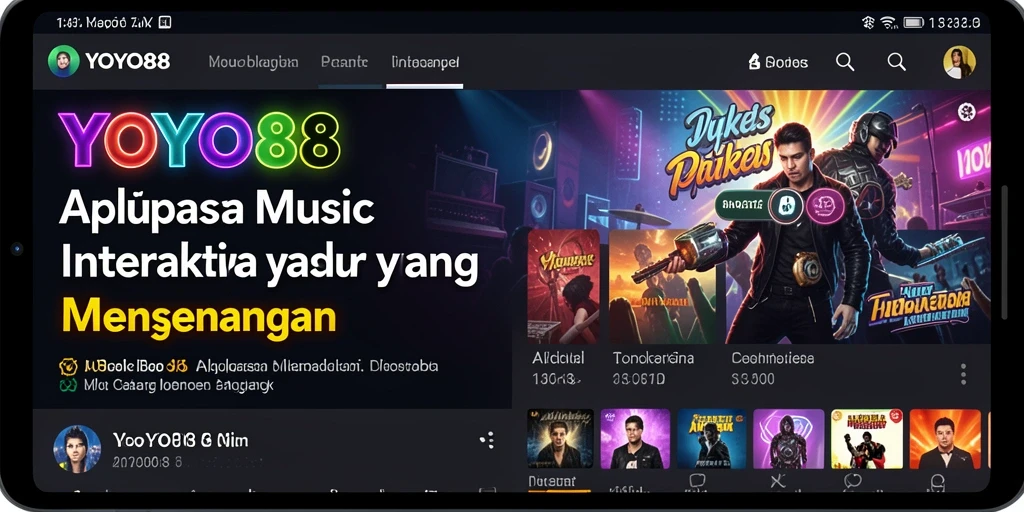 Screenshot gameplay <strong>YOYO88</strong> yang menunjukkan interaksi permainan musik.